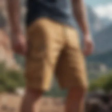 Trendy cargo shorts designed for outdoor adventures