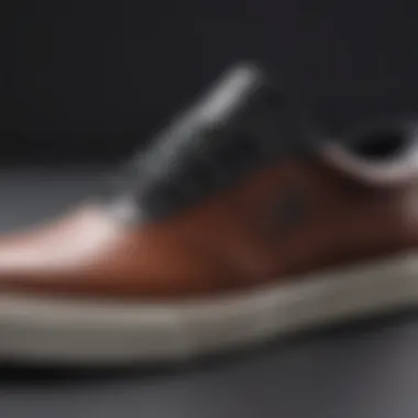Craftsmanship of HUF Dylan Rieder Shoes Close-up of the unique materials and craftsmanship of the HUF Dylan Rieder shoes.