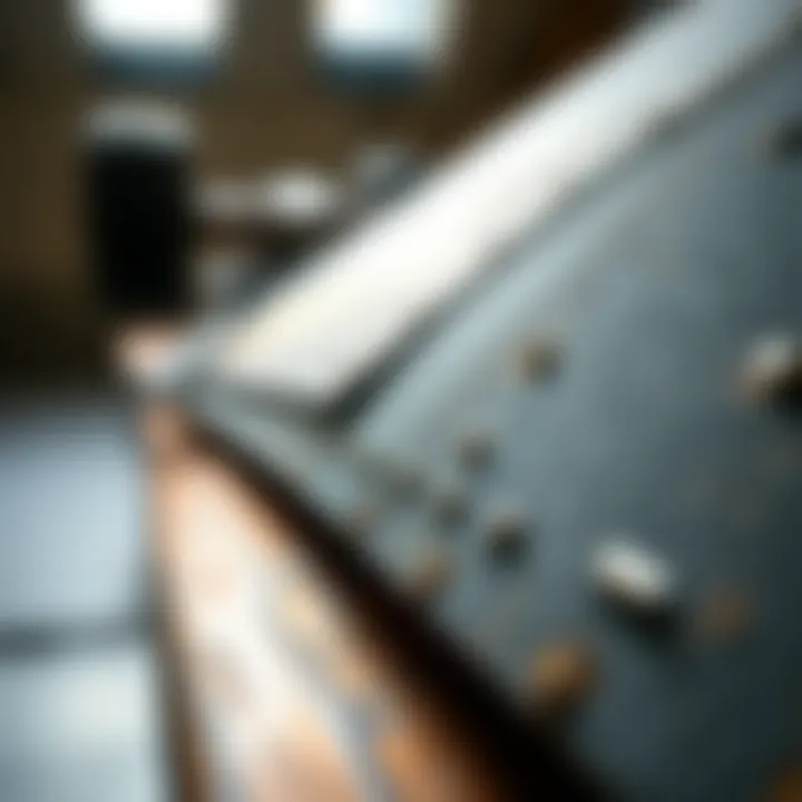 A close-up of high-quality longboard materials used in construction.