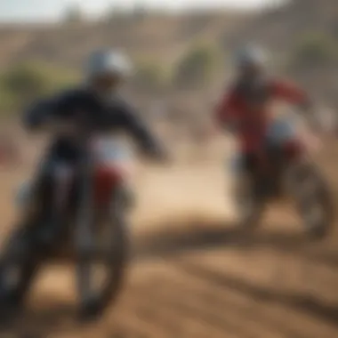 Spectators enjoying a thrilling motocross event