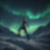 Mysterious aurora dance in the night sky