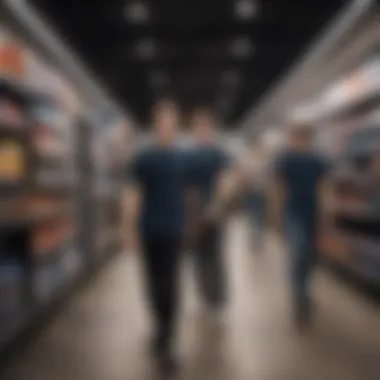 Diverse Team of Teenage Employees Collaborating in a Dynamic Mall Store