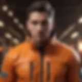 Dynamic orange sports jacket for active lifestyles