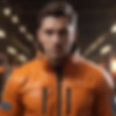 Dynamic orange sports jacket for active lifestyles