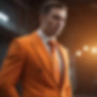 Elegant orange formal attire for unique occasions