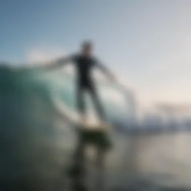 Surfer performing a stylish maneuver on a wave at Pacific Beach Surfline