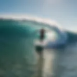 Surfer catching a perfect wave at Pacific Beach Surfline