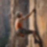 Rock climber conquering a challenging route