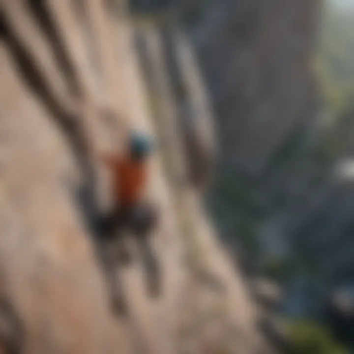 Panoramic view of a popular rock climbing spot in Boston