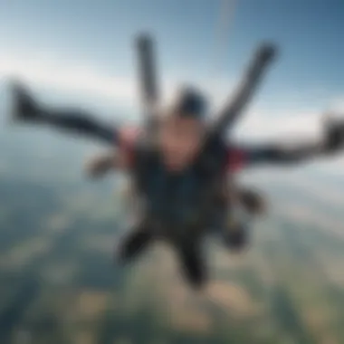 Thrilling skydiving experience in action