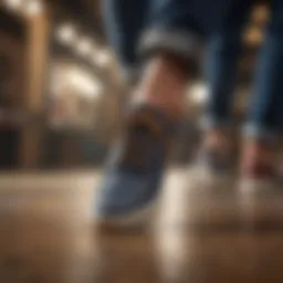Sleek and sturdy Sperry casual shoe in action
