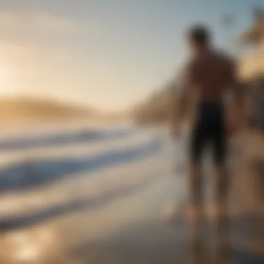 A diverse group of surfers enjoying the local culture and community events.