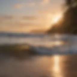 Stunning sunset over Costa Rica's surf beach