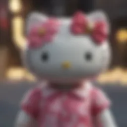 Adorable Hello Kitty shirt with floral motif