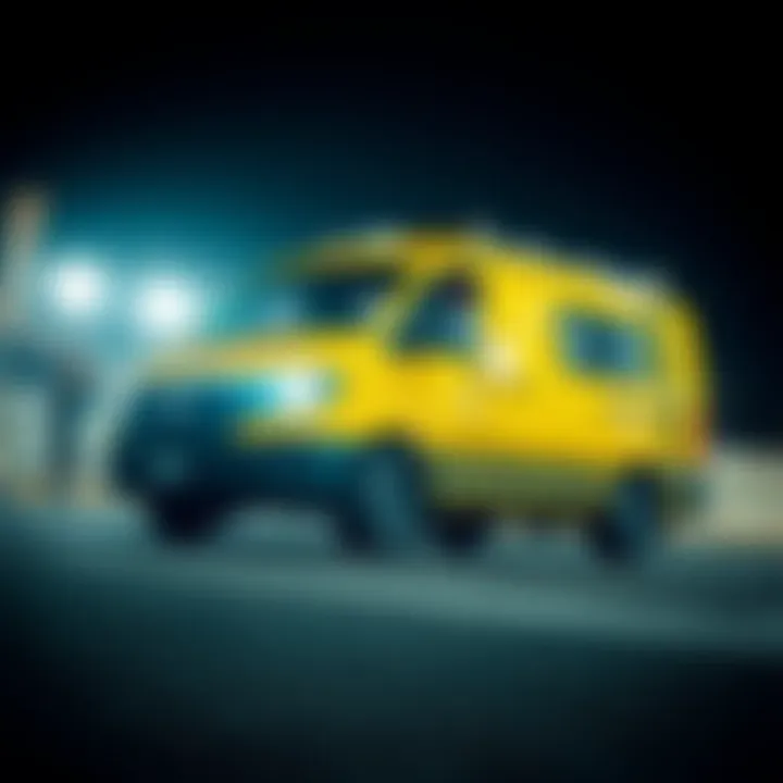 Yellow checkerboard Vans in action at an extreme sports event