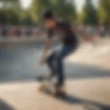 Group of skateboarders enjoying a sunny day at a popular skatepark