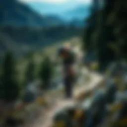 Scenic view of a cross-country mountain biking trail