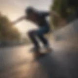 Skater experiencing a fall on a ramp