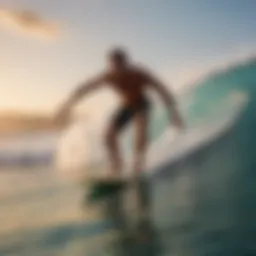 An illustration depicting the evolution of surfcraft used in hand board surfing, showcasing various types from traditional to modern designs.