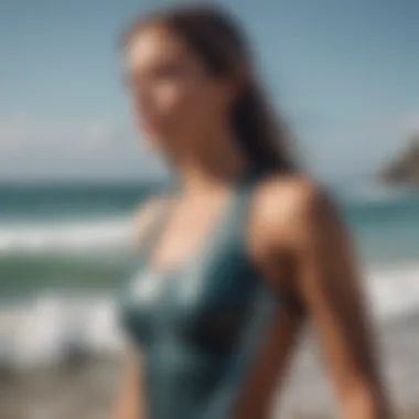 The Fusion of Surf Wear and Fashion An artistic representation of surf wear merging with high fashion