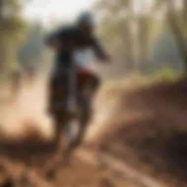 Thrilling Hybrid Dirt Biking Experience A vibrant scene of riders enjoying a hybrid dirt biking event.