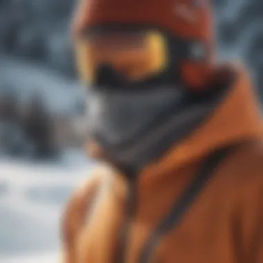 Sustainable Materials for Snowboard Sweaters A collection of eco-friendly materials used in the production of snowboard sweaters, highlighting sustainability.