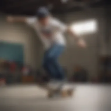 A skateboarder performing tricks while wearing the Vans Skate Mid Pro.