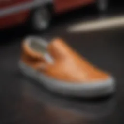 Close-up view of Vans Trek Slip showcasing its unique texture and material