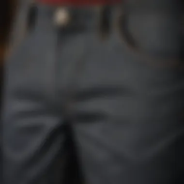 Close-up of Unique Stitching Details on Juniors' Carpenter Pants