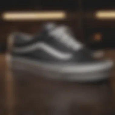 A vintage pair of Vans Classic sneakers showcasing their iconic design and heritage.