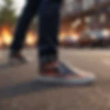 Vans Slip-Ons in Extreme Sports Action Vans Slip-Ons in action during extreme sports activities