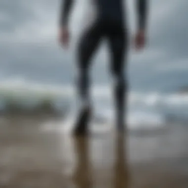 Wave Rider Readiness Surfer getting ready to hit the waves with wetsuit socks