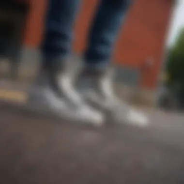 Extreme Sports Enthusiast Wearing Checkered Vans Hi Top