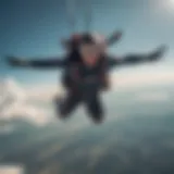 Athlete soaring through the sky during a thrilling skydiving experience