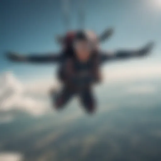 Athlete soaring through the sky during a thrilling skydiving experience