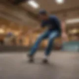 Thrill-seekers skateboarding through Stoneridge Mall