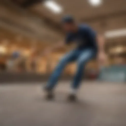 Thrill-seekers skateboarding through Stoneridge Mall