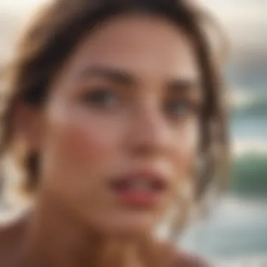 Surfer enjoying the ocean with a focus on lip protection