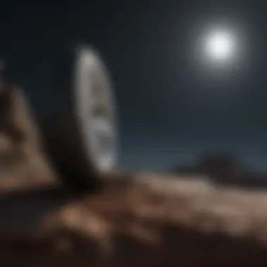Majestic First Quarter Moon Illumination Illustration showcasing the first quarter moon phase