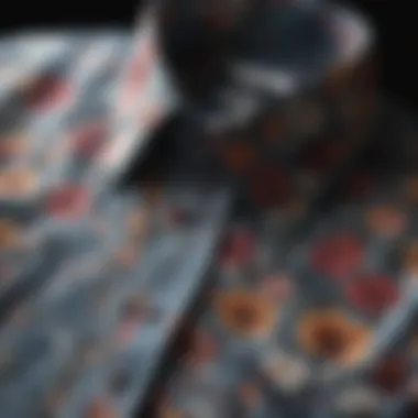 Artistic Rendering of Floral Button Down Shirt