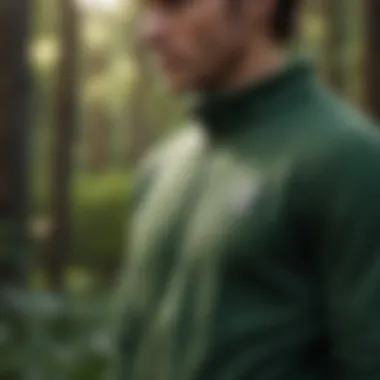 Forest Green Sweatshirt with Innovative Fabric Technology