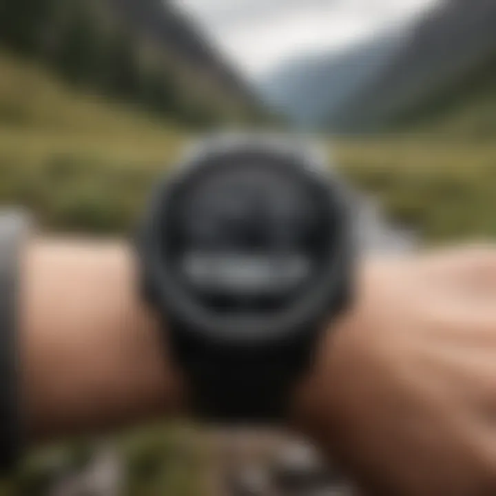 Garmin Instinct GPS watch in an outdoor adventure setting