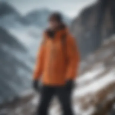 Burton Jacket in a snowy mountain landscape