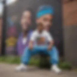 Vibrant Graffiti Artwork Featuring Fresh Prince T-shirt