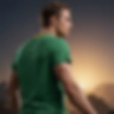 Vibrant green t-shirt worn by a trailblazing athlete