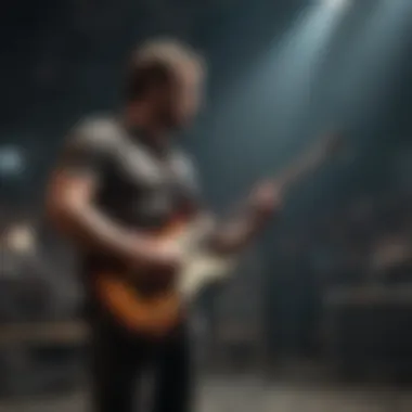 Masterful Guitar Performance by Kings of Leon Guitarist of Kings of Leon on Center Stage