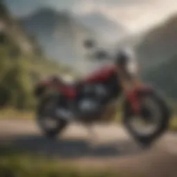 Honda Hawk in scenic landscape