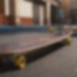 Different types of skateboards lined up