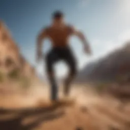 Dynamic athlete showcasing strength and agility
