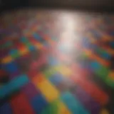 Colorful Rainbow Checkerboard Pattern